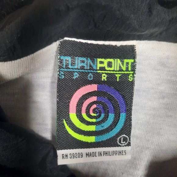 VTG 80's Turnpoint Sports Colorblock Red Purple Black Gray wind suit jacket Lg - Picture 4 of 7